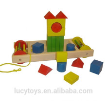 Bells and Blocks Cart Juguete de bloques de madera para niños